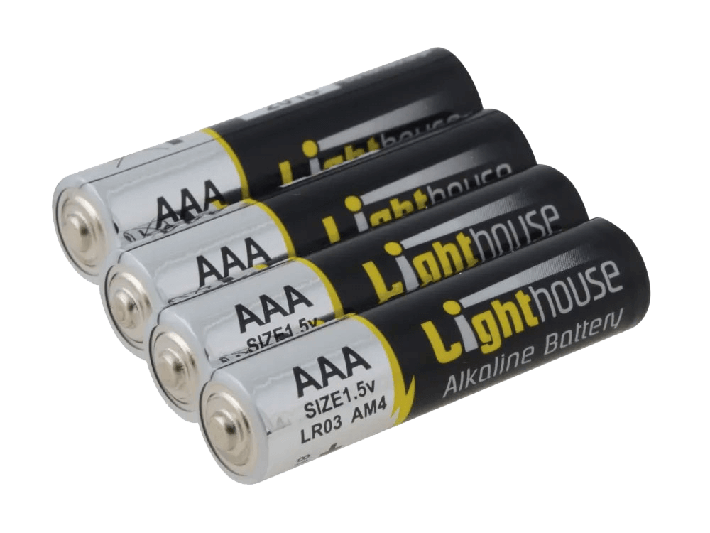 Lighthouse AAA 1.5V Alkaline Batteries - Pack of 4