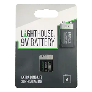 Lighthouse PP3 9V Alkaline Battery - Single